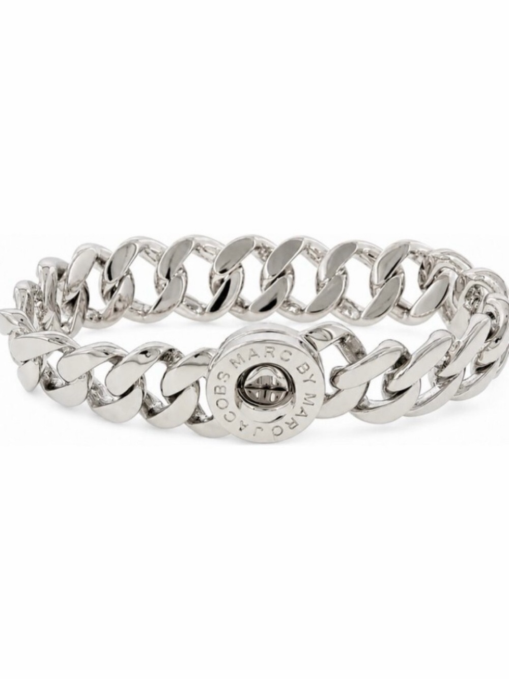 Marc Jacobs Silver Tone Chunky Chain Bracelet